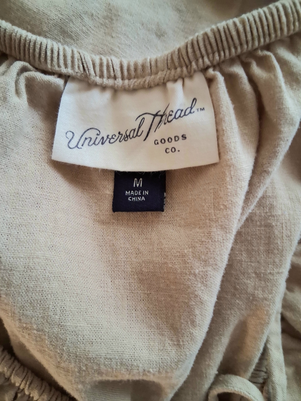 Universal Thread Beige Long-Sleeve Tie-Front Maxi Dress - Picture 2 of 6